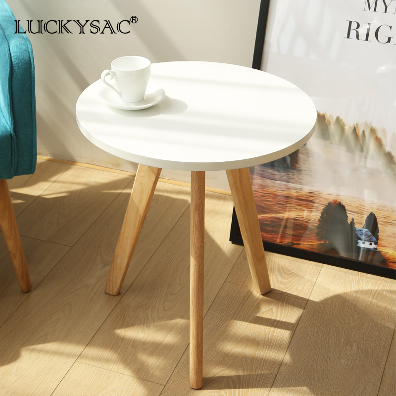 北歐ins風(fēng)實(shí)木小圓茶幾,實(shí)木小桌子-就選LUCKYSAC品牌 工廠直銷(xiāo)